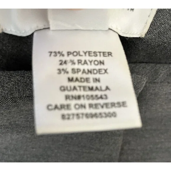 ELLE Womens Gray Straight Leg Dress Pants Size 6 - Picture 4 of 7